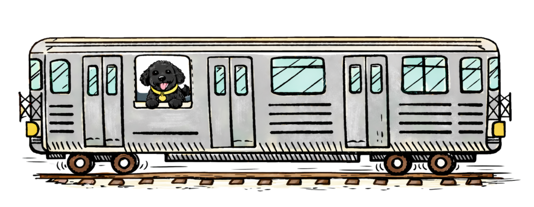 River riding the subway downtown